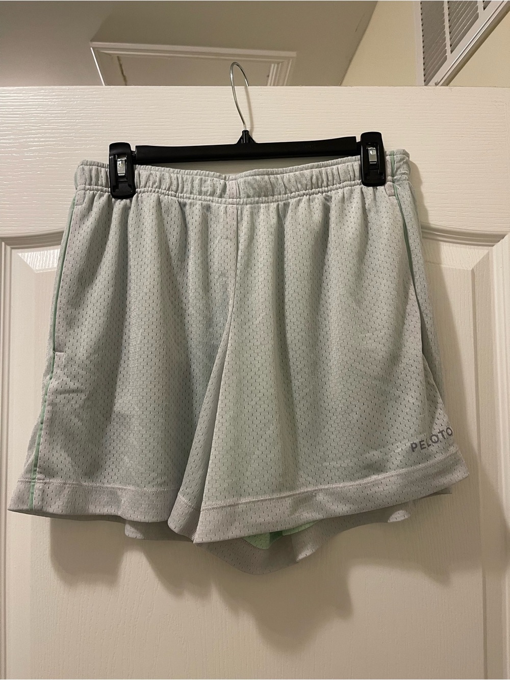 Peloton by Lululemon Double Layered Mesh Mid-Rise Shorts